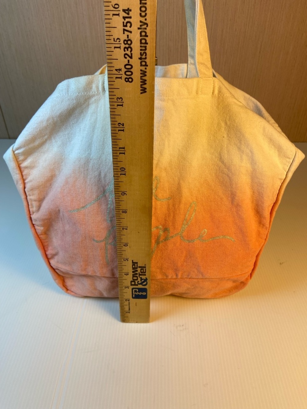 Free People Ombre Canvas Tote Boho Beach Bag Slouchy Cotton Market Bag - Picture 9 of 16